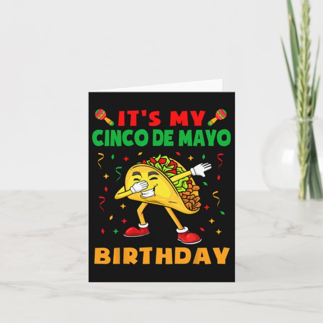 Carte C'est My Cinco De Mayo Anniversaire Funny Taco Par (Devant)