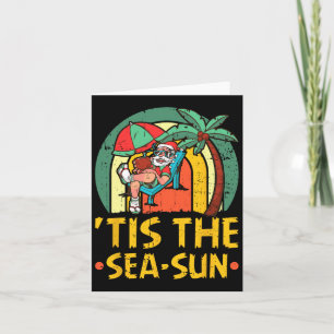 Carte C'Est Noël Mer-Soleil En Juillet Père Noël Hol Été