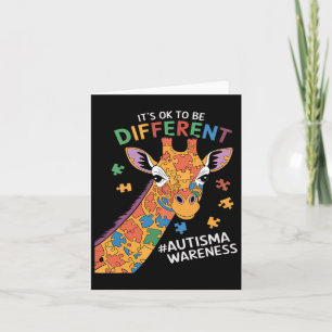 Carte C'Est Ok D'Être Un Peu Différent Autisme De Giraff