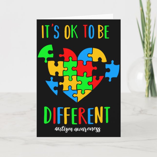 Carte C'est Ok Pour Être Différent Mois De La Sensibilis (Devant)