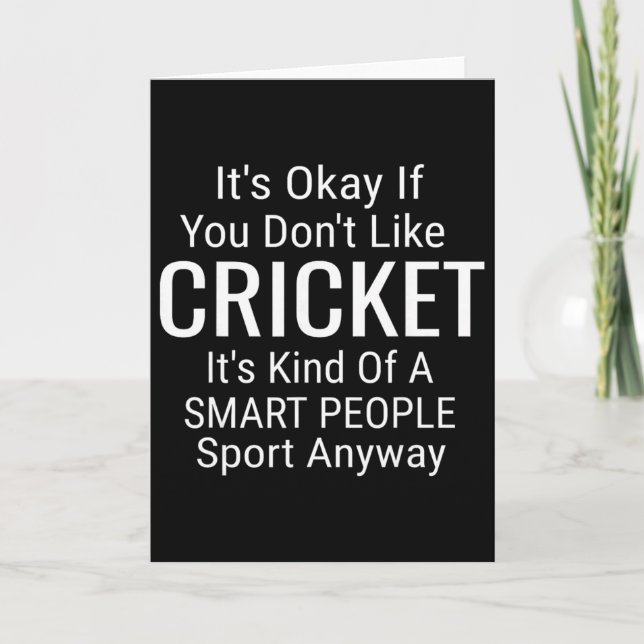 Carte C'est Ok Si Vous N'aimez Pas Le Cricket Drôle Cric (Devant)