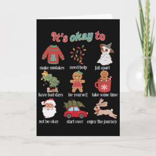 Carte C'est Okay Pour La Santé Mentale Noël Conseillère 