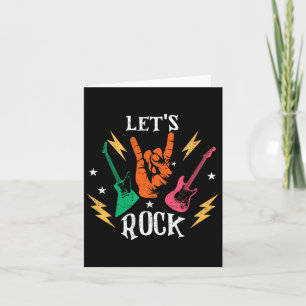 Carte C'est parti Papa Daddy Guitare Guitariste Rock N R