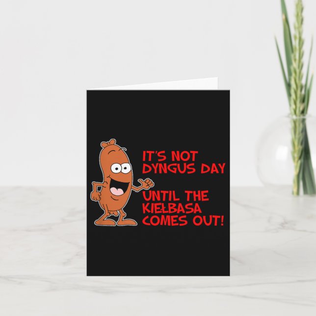 Carte C'Est Pas Dyngus Day Jusqu'À Ce Que Kielbasa Sorte (Devant)