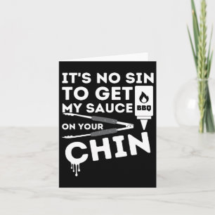 Carte C'est pas un péché d'obtenir ma sauce Funny Bbq Sm