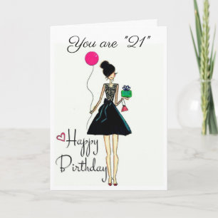 Carte **C'EST TON ANNIVERSAIRE ! ! ! !** **21ème**