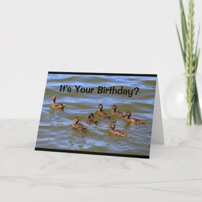 Carte C'est ton anniversaire ? C'est juste Ducky ! (Devant)
