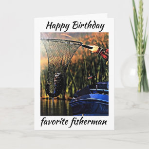 CARTE C'EST TON ANNIVERSAIRE **MON PÊCHEUR PRÉFÉRÉ**