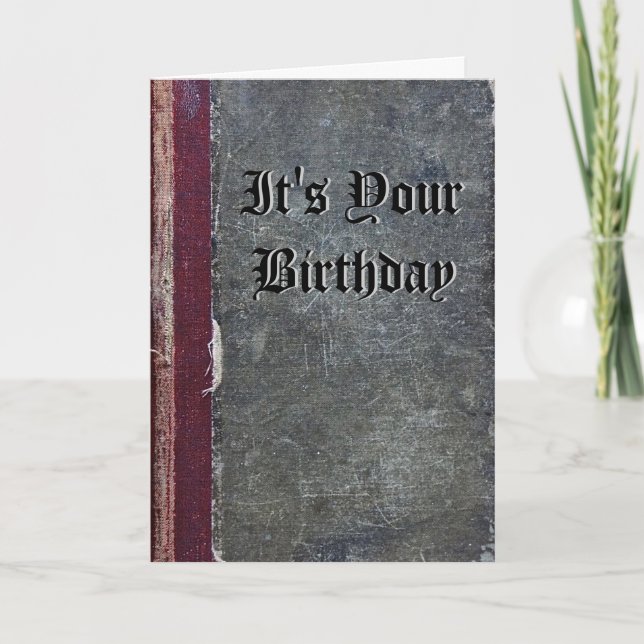 Carte C'est ton Anniversaire Olde Booke Design Card (Devant)