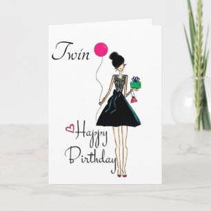 CARTE C'EST TON ANNIVERSAIRE **TWIN*** T'AIME ! ! !