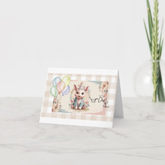 Carte C'est ton lapin d'anniversaire