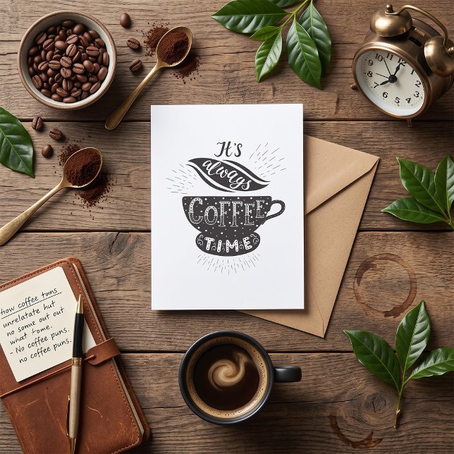 Carte C'est Toujours l'Heure du Café (Créateur téléchargé)