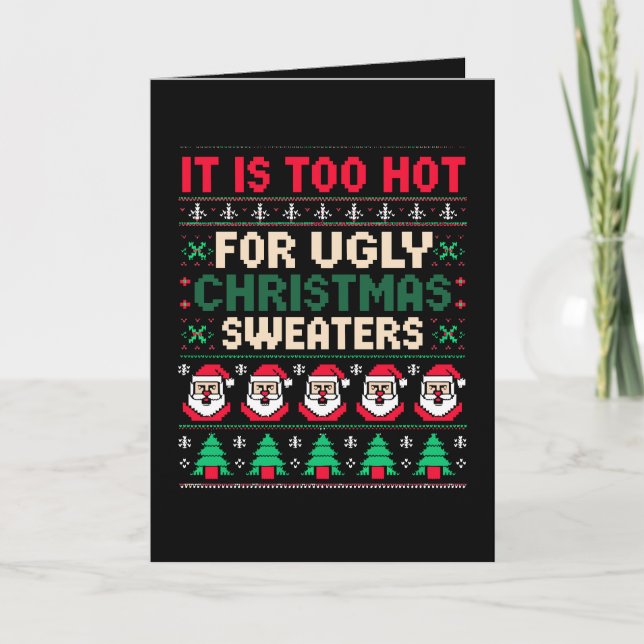 Carte C'est Trop Chaud Pour Le Père Noël Des Pulls De No (Devant)