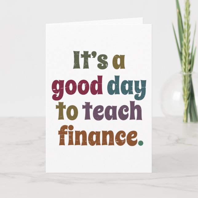 Carte C'est un bon jour pour enseigner à un conseiller f (Devant)