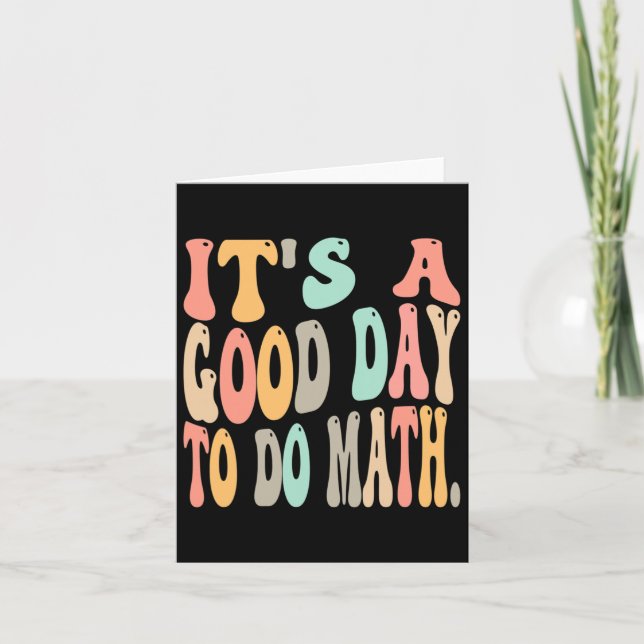 Carte C'est un bon jour pour faire des maths pour les ma (Devant)