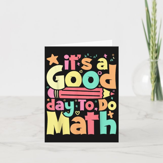 Carte C'Est Un Bon Jour Pour Faire Le Test Math Jour Tes (Devant)