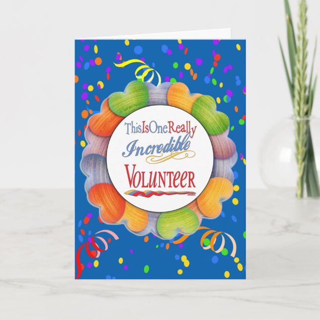 Carte C'Est Un Cadeau Volontaire Vraiment Incroyable (Devant)