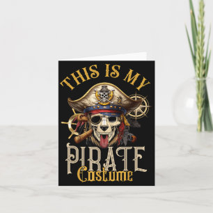 Carte C'est un chien de costume de pirate pirate paresse