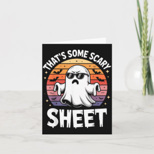 Carte C'est un costume d'Halloween avec une feuille effr