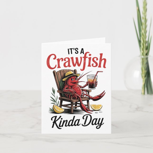 Carte C'Est Un Crawfish Kinda Day Crawfish Drôle Louisia (Devant)