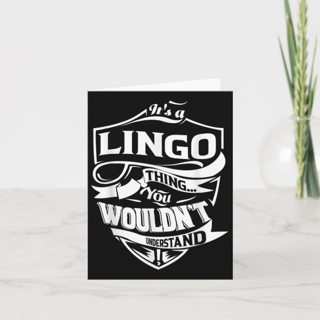 Carte C'Est Un Don De Chose Lingo (Devant)