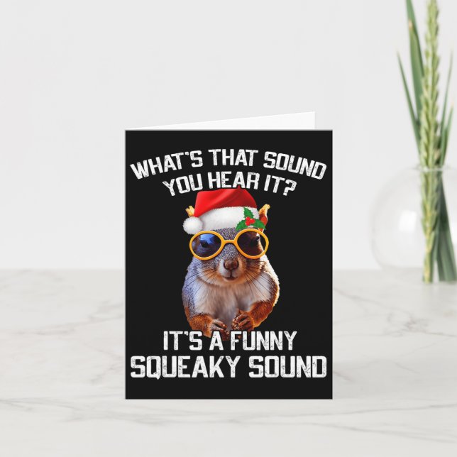 Carte C'est un drôle de son Squeaky Squirrel Noël Noël N (Devant)