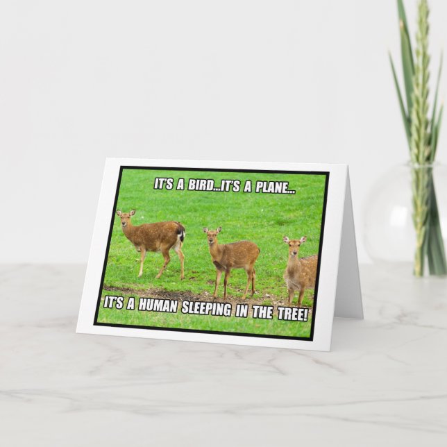 Carte C'est un humain qui dort dans l'arbre (Devant)