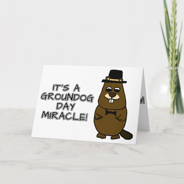 Carte C'est un miracle du jour des marmottes (Devant)