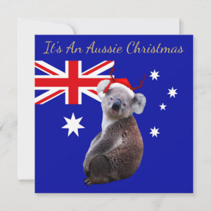 Carte C'est un Noël australien avec un Koala
