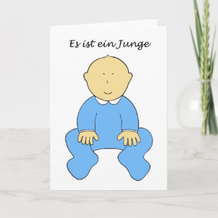 Carte C'est un nouveau bébé garçon en allemand