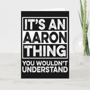 Carte C'est une affaire d'Aaron que vous ne comprendriez
