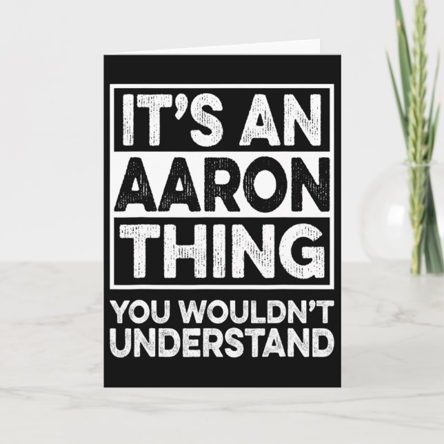 Carte C'est une affaire d'Aaron que vous ne comprendriez (Devant)