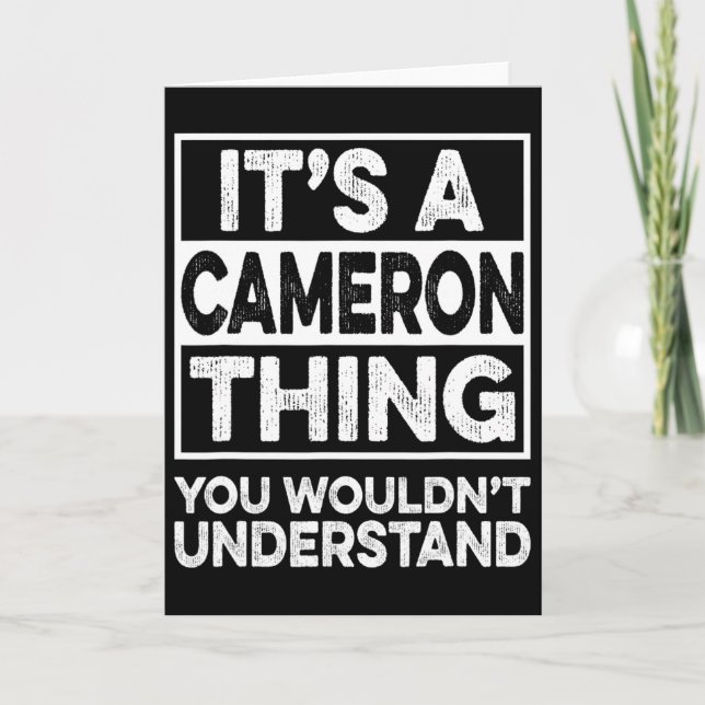 Carte C'est une affaire de Cameron que vous ne comprendr (Devant)