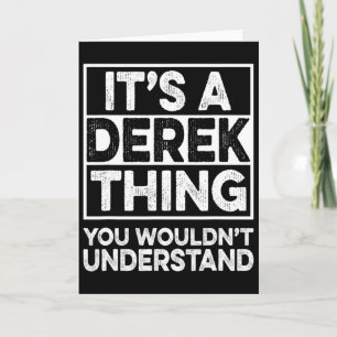 Carte C'est une affaire de Derek que vous ne comprendrie