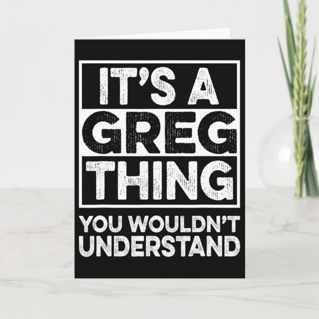 Carte C'est une affaire de Greg que vous ne comprendriez (Devant)