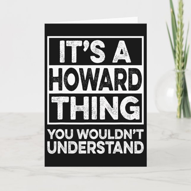 Carte C'est une affaire de Howard que vous ne comprendri (Devant)