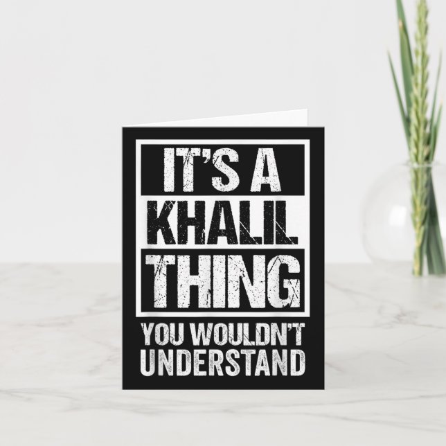 Carte C'est une affaire de Khalil que vous ne comprendri (Devant)