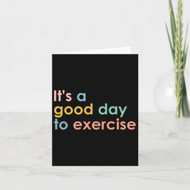Carte C'est une bonne journée pour faire de l'exercice P (Devant)