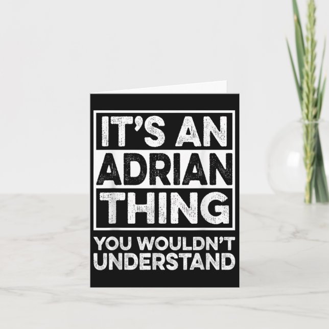 Carte C'est une chose d'Adrian que vous ne comprendriez  (Devant)