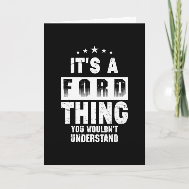Carte C'est une chose Ford que vous ne comprendriez pas  (Devant)