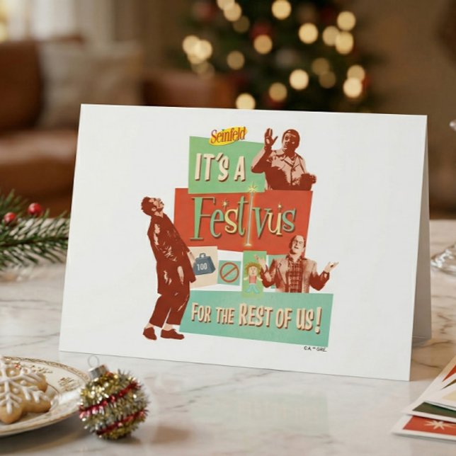 Carte C'est une Festivus pour le reste d'entre nous (Generated photo of card on table)