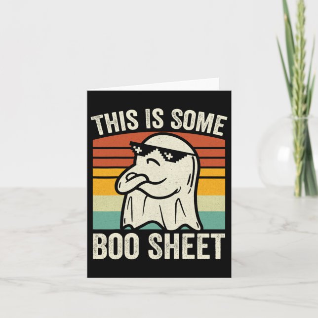 Carte C'Est Une Fiche De Boite Amusante Halloween Ghost  (Devant)