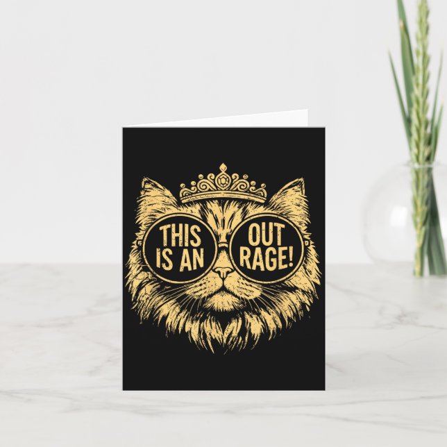 Carte C'est une outrage drôle princesse chat donut or F (Devant)