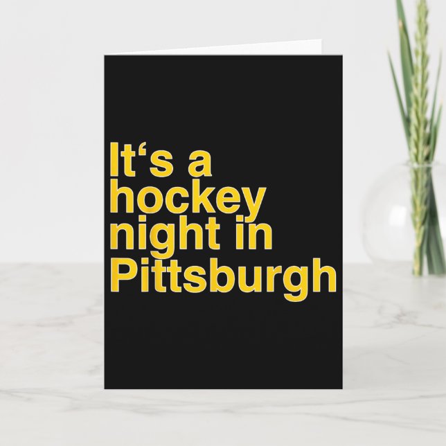 Carte C'est une soirée de hockey à Pittsburgh  (Devant)