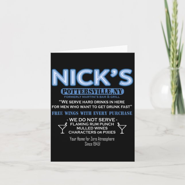 Carte C'est une vie merveilleuse Nicks Bar George Bailey (Devant)