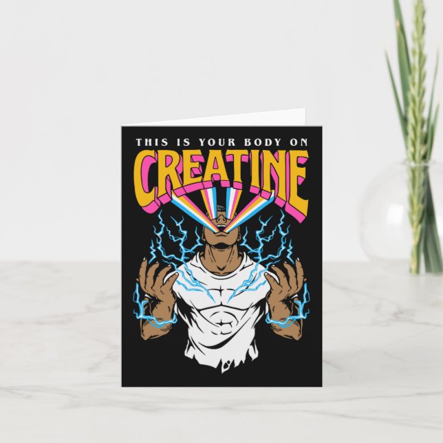 Carte C'Est Votre Corps Sur Creatine Exercice Gym Annive (Devant)