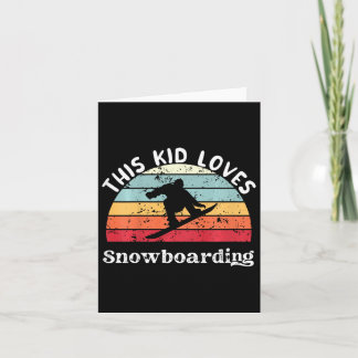 Carte Cet Enfant Aime Le Snowboard Garçons Filles