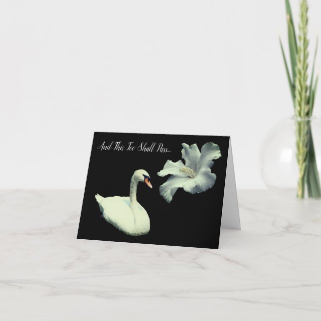 Carte Cet Inspirationnel De Fleur De Cygne De Passage Tr (Devant)