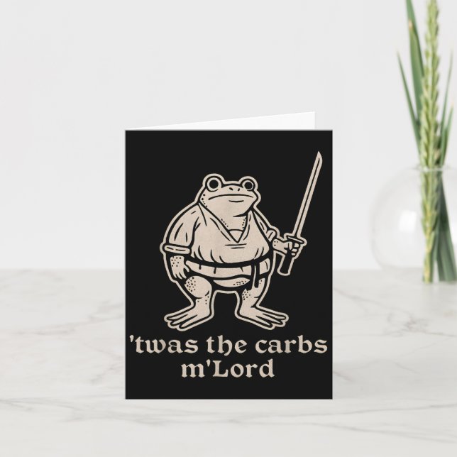 Carte C'Était Le Mlord Carbs Funny Medieval Frog Meme Po (Devant)