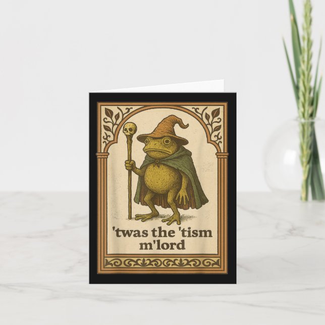 Carte C'Était Tism Mlord Funny Wizard Frog Autism Shirt (Devant)